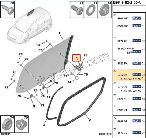 MENTESE SURGULU KAPI R/L KELEBEK CAM HAREKETLI PRT3