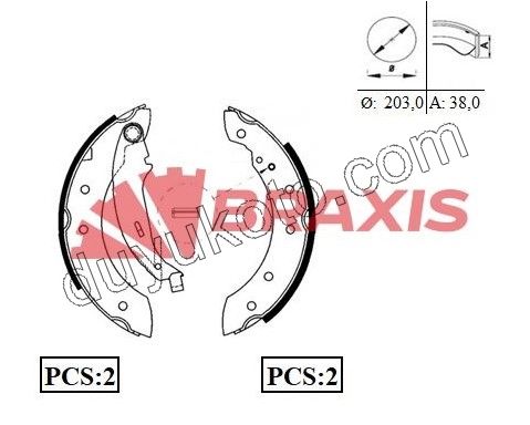 Fren Balatası Arka Tk P206SW ABS'li TU3JP 1.4HDİ Euro4 02/11