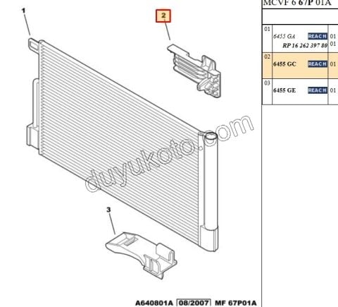 Radyatör Bağlantı Ayak + Klima Radyatör Tutucu Üst PBP