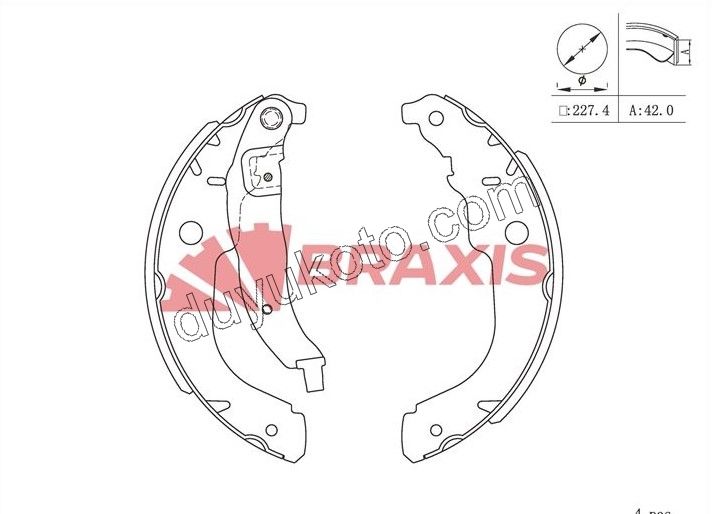 Fren Balatası Arka Tk P207 C33 DS3 KAMPANA