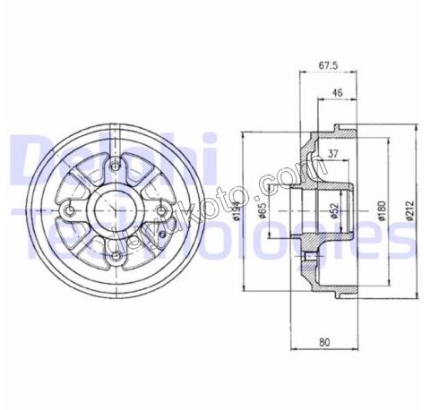 Arka Fren Kampanası P106 P206 ABS'siz Rulmansız