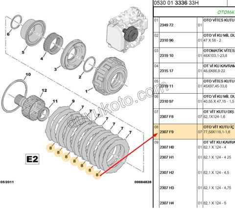 Şanzıman Balatası AL4    77,58X118,1-1,6
