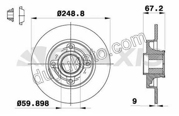 Fren Diski Arka Tk Poryalı Rulmanlı ABS'li P3071 C41 (TK FIYATI)