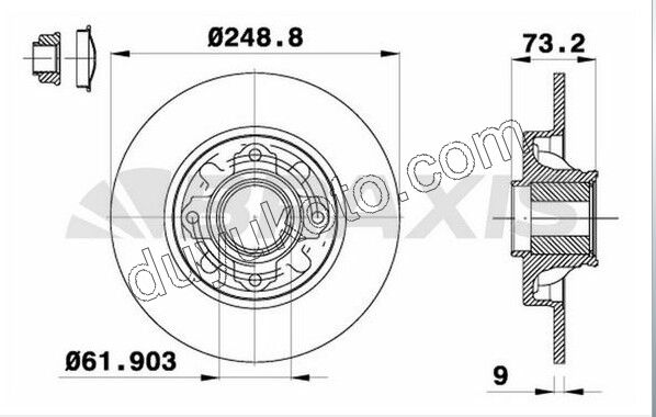 Fren Diski Arka Tk Poryalı P3081 C42 DS41
