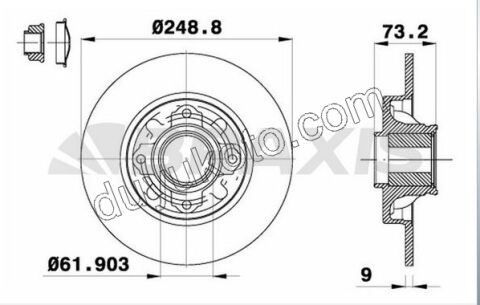 Fren Diski Arka Tk Poryalı P3081 C42 DS41