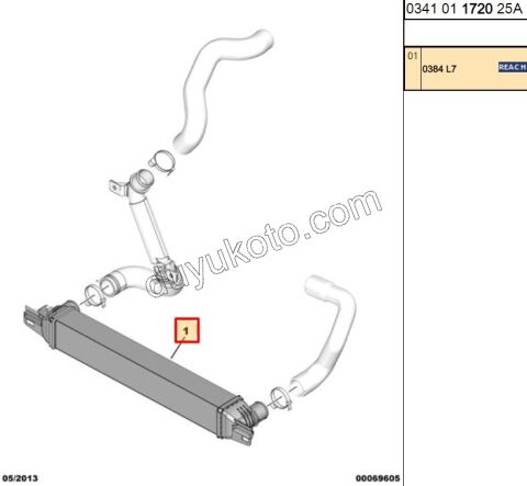 RADYATOR TURBO PBP FRN 1.4HDİ Euro4 02/11 1.3HDI 1.3JTD