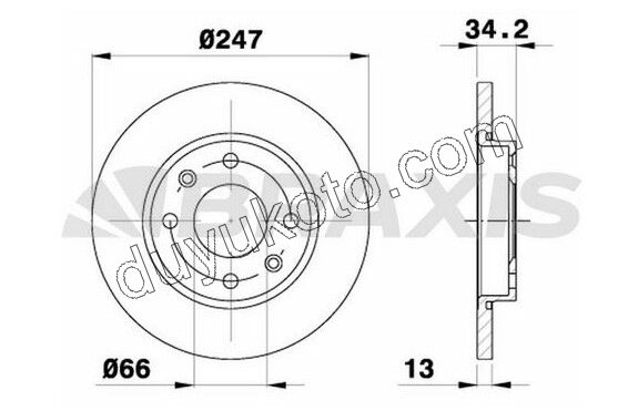 Ön Fren Diski Takım DUZ (KLN) P106 P206 P306 C15