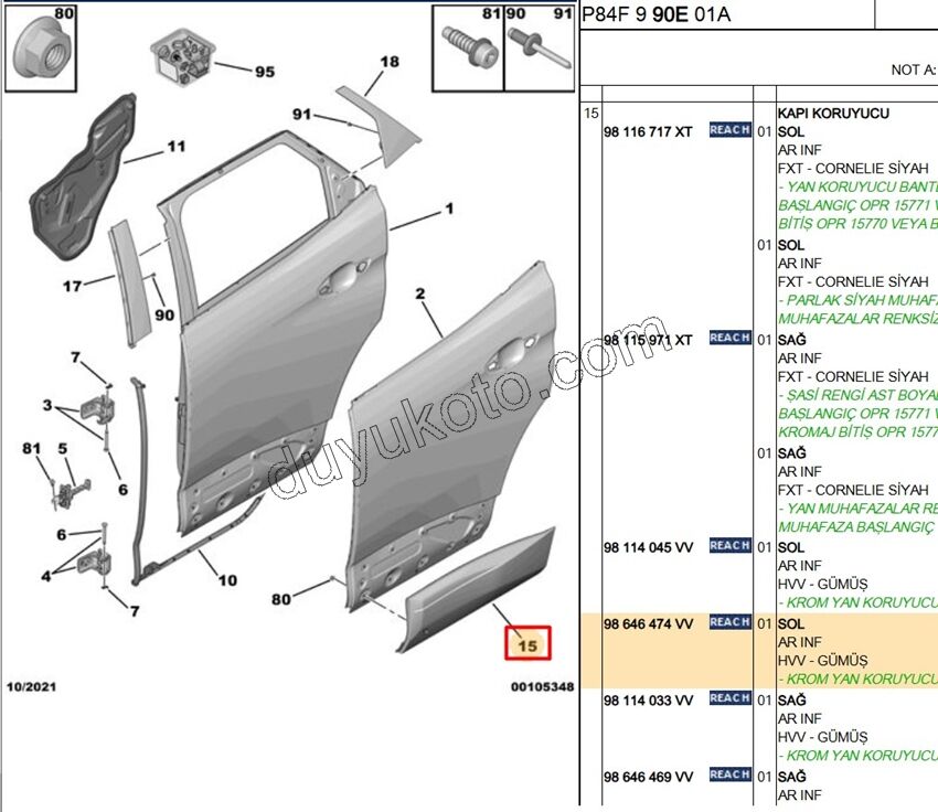 CITA SUS KAPI ARKA L P30082 KROM+