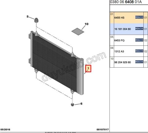 Klima Radyatörü EXP3 P807 2.0HDI 8V
