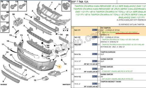 Ön Tampon PRT31 BR31 SIS-