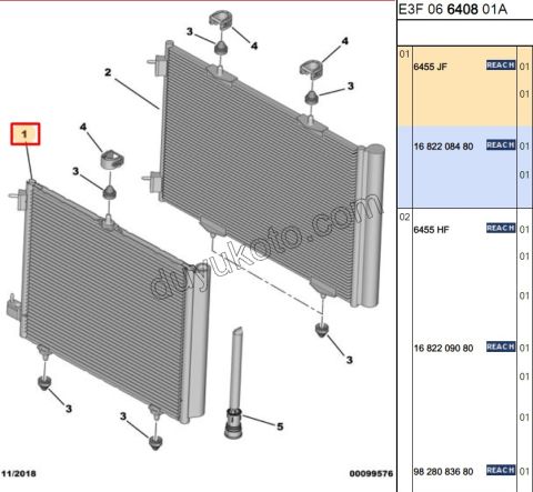 Klima Radyatörü P207 P2081 C31 C32 C33 CCT DS3