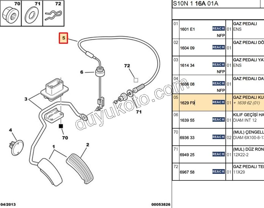 Gaz Teli P106 KIT TU5JP + 1639.62