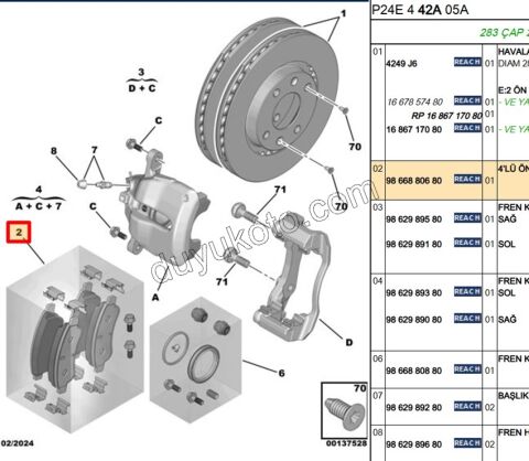 Fren Balata Takımı