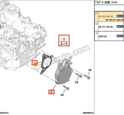 Vakum Pompası P3082 1.2CC 130HP