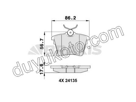 Fren Balatası Arka Tk P407 C53 P607