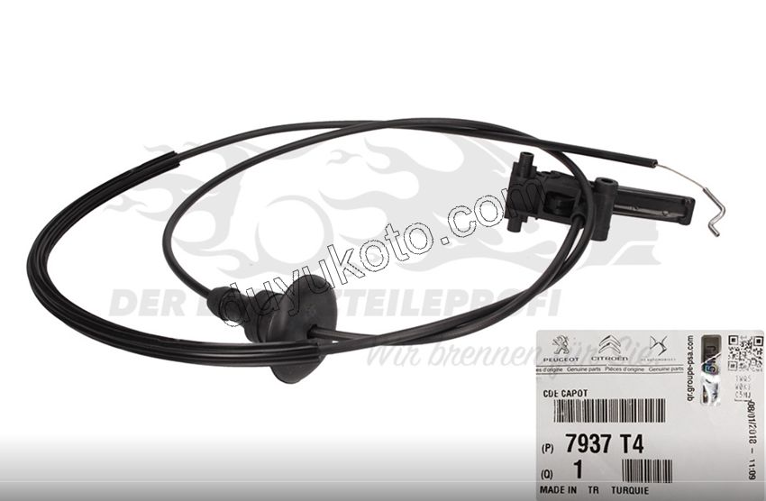 Kaput Açma Kolu ve Teli P206+ PLUS