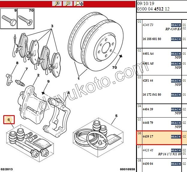 PIM FREN KALIPER TAMIR TK X 2AD ON BXR1 14Q 18Q