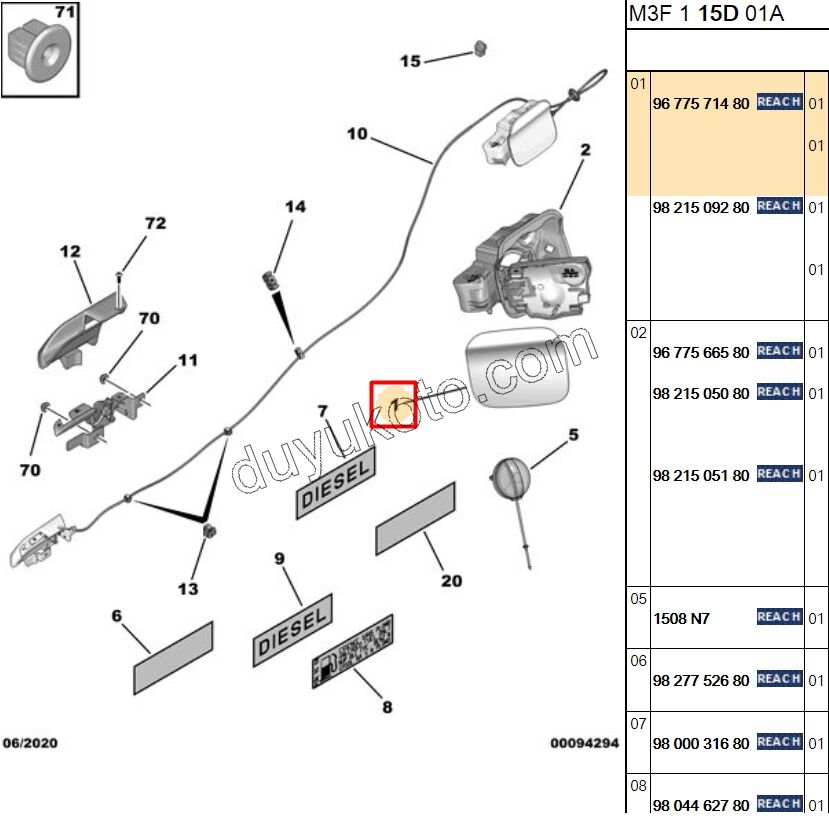 KAPAK YAKIT DEPO DIS P301