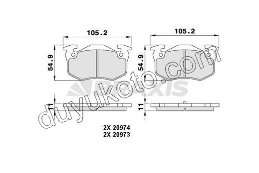 Fren Balatası Arka Tk P106 P206 P306 XS2