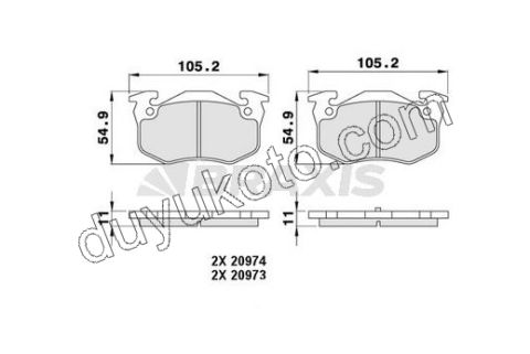 Fren Balatası Arka Tk P106 P206 P306 XS2