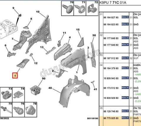 SAĞ ŞASE UÇ SACI CMBE