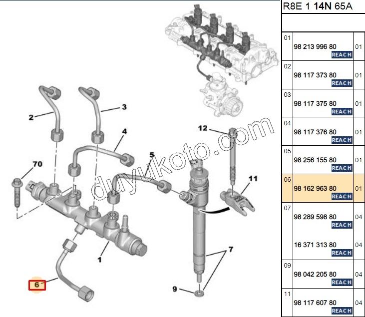 BORU YAKIT POMPA+RAMPA 1.5HDİ Euro6 P301