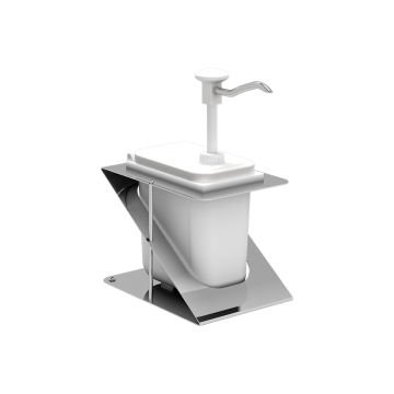 Plastik / Basmalı Sos Pompası, Sos Kabı 1,9 L / Tekli Z Stant
