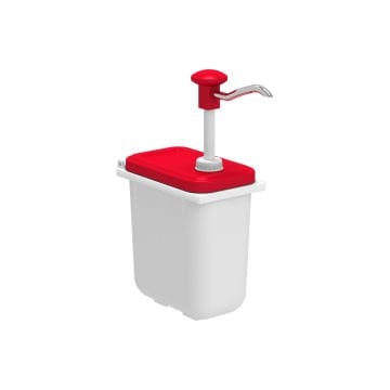 Plastik / Basmalı Sos Pompası, Sos Kabı 1,9 L