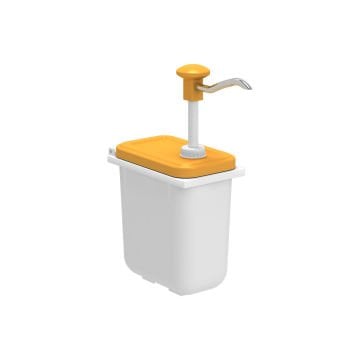 Plastik / Basmalı Sos Pompası, Sos Kabı 1,9 L