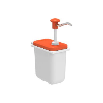 Plastik / Basmalı Sos Pompası, Sos Kabı 1,9 L