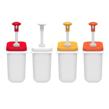 Plastik / Basmalı Sos Pompası, Sos Kabı 1,9 L