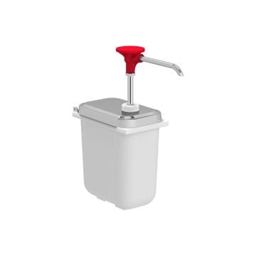 Paslanmaz Çelik / Basmalı Sos Pompası, Sos Kabı 1,9 L