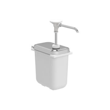 Paslanmaz Çelik / Basmalı Sos Pompası, Sos Kabı 1,9 L