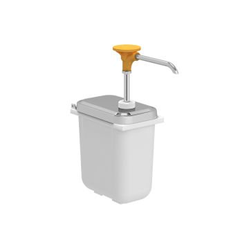 Paslanmaz Çelik / Basmalı Sos Pompası, Sos Kabı 1,9 L