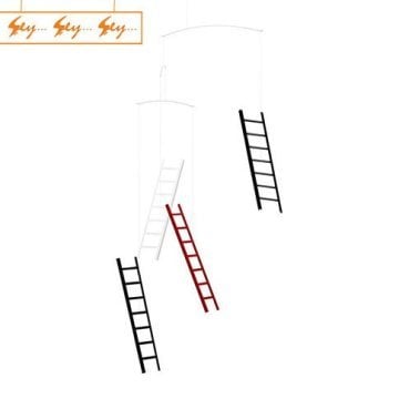 Flensted Mobiles - 7 Steps 4 Ladders - Merdiven Tasarımlı Modern Dekoratif Tavan Süsü