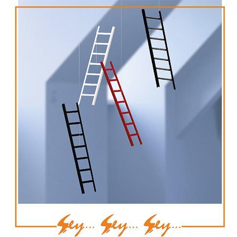 Flensted Mobiles - 7 Steps 4 Ladders - Merdiven Tasarımlı Modern Dekoratif Tavan Süsü