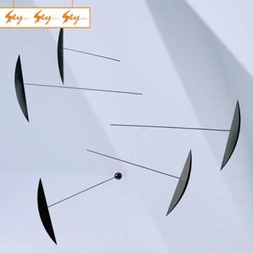 Flensted Mobiles - Siyah Sallanan Modern Tavan Süsü - Tango- Black
