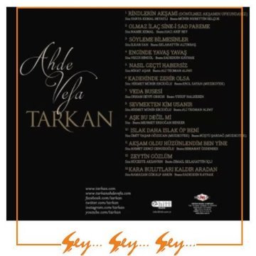 Tarkan - Ahde Vefa Müzik CD