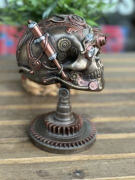 STEAMPUNK KURUKAFA BİBLO - AYAKLI