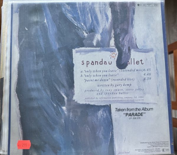 SPANDAU BALLET - ONLY WHEN YOU LEAVE - MAXI SINGLE