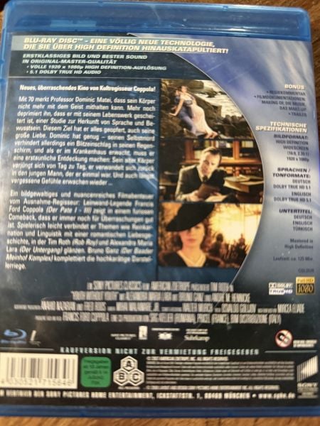 BLU RAY - YOUTH WITHOUT YOUTH