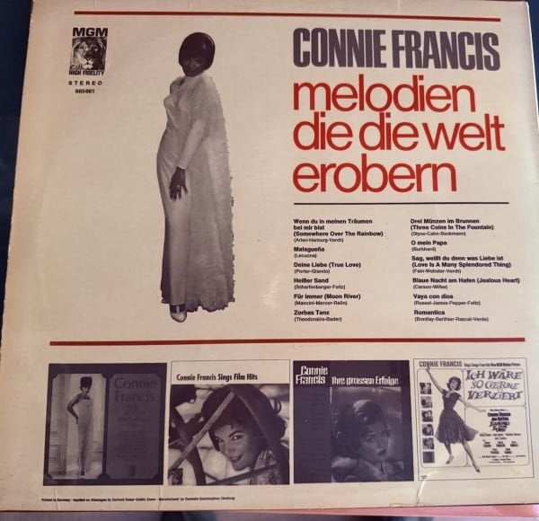 CONNIE FRANCIS - MELODIEN DIE DIE WELT EROBERN - LP