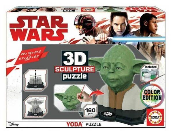 STAR WARS - YODA - 3D PUZZLE * RENKLİ - YENİ
