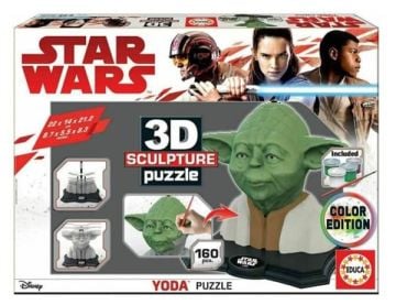 STAR WARS - YODA - 3D PUZZLE * RENKLİ - YENİ
