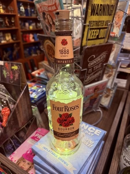 LED IŞIKLI İÇKİ ŞİŞESİ - FOUR ROSES BOURBON VİSKİ ŞİŞESİ