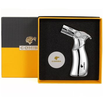 COHIBA PÜRMÜZ - METALİK - QUATTRO PURO MASA ÇAKMAĞI