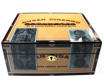 Angelo Cuban Cigarro Mini Humidor - Ahşap Küba Puro Kutusu