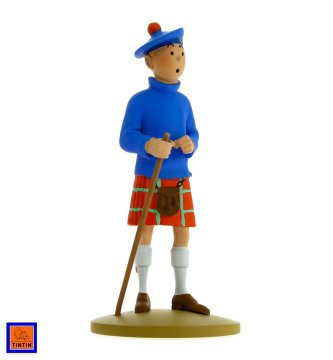 Tintin In A Kilt Resin Figure - Tenten İskoçyalı Figür