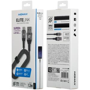 Momax ELITE LINK USB-A to Type-C Kablo 1.2M 5A - DTA10D