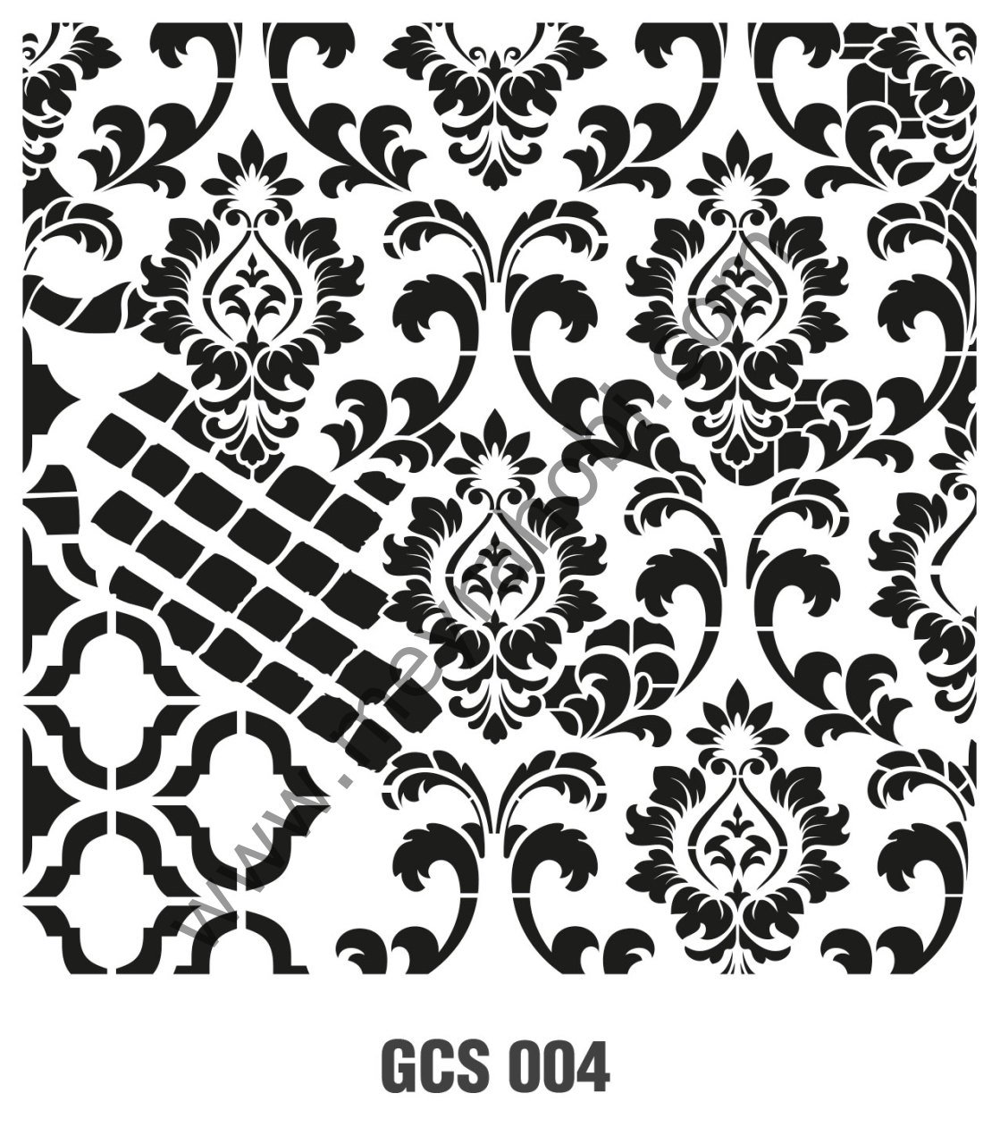 GCS004 Grunge Serisi Duvar Stencil 45*45 cm